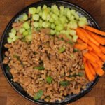 Korean Beef Rice Bowl with Carrot and Cucumber