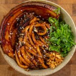 Garlic Soy Noodles with Pork Belly