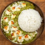 Easy Creamy Spinach Paneer Rice Bowl